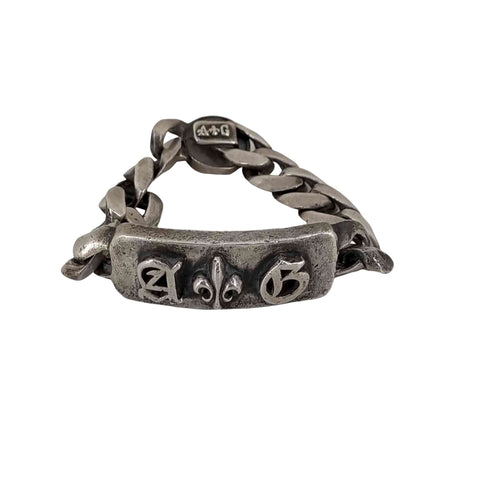 エーアンドジー A&G ロゴプレート ブレスレット  メンズ